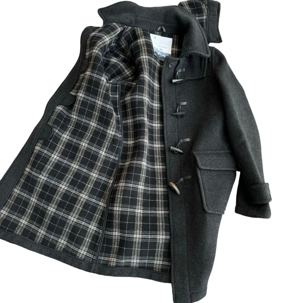 Montgomery Coat Womens Dark Gray Duffle Toggle Parker Winter‎ Coat Size 12